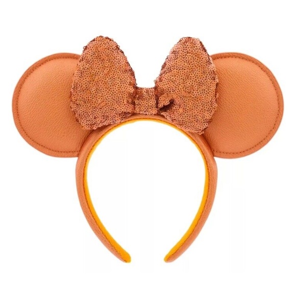 Disney Accessories - 2024 Disney Parks Peach Punch Sequin Minnie Ears Headband Mickey - NEW